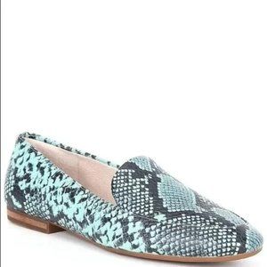 Gianni Bini Snake Print Leather Flat Loafers